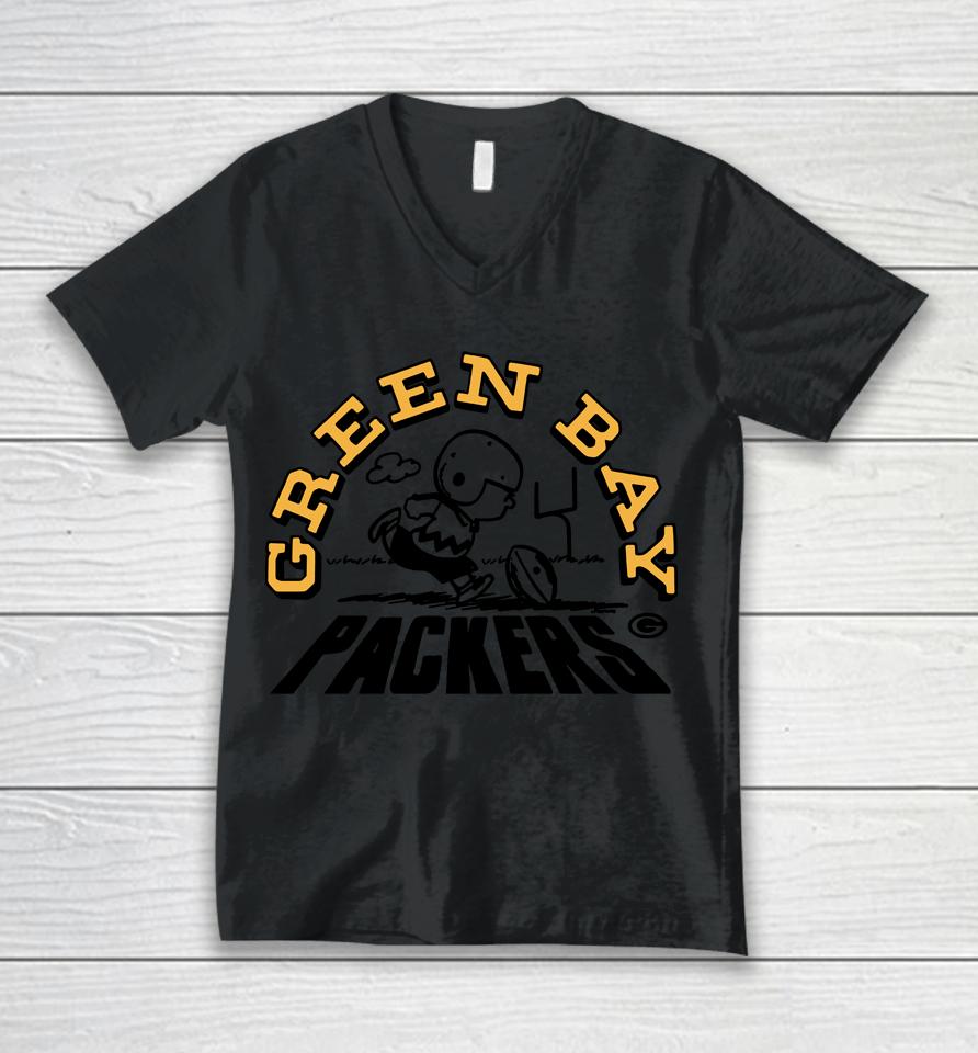 Nfl Packers Charlie Brown Unisex V-Neck T-Shirt