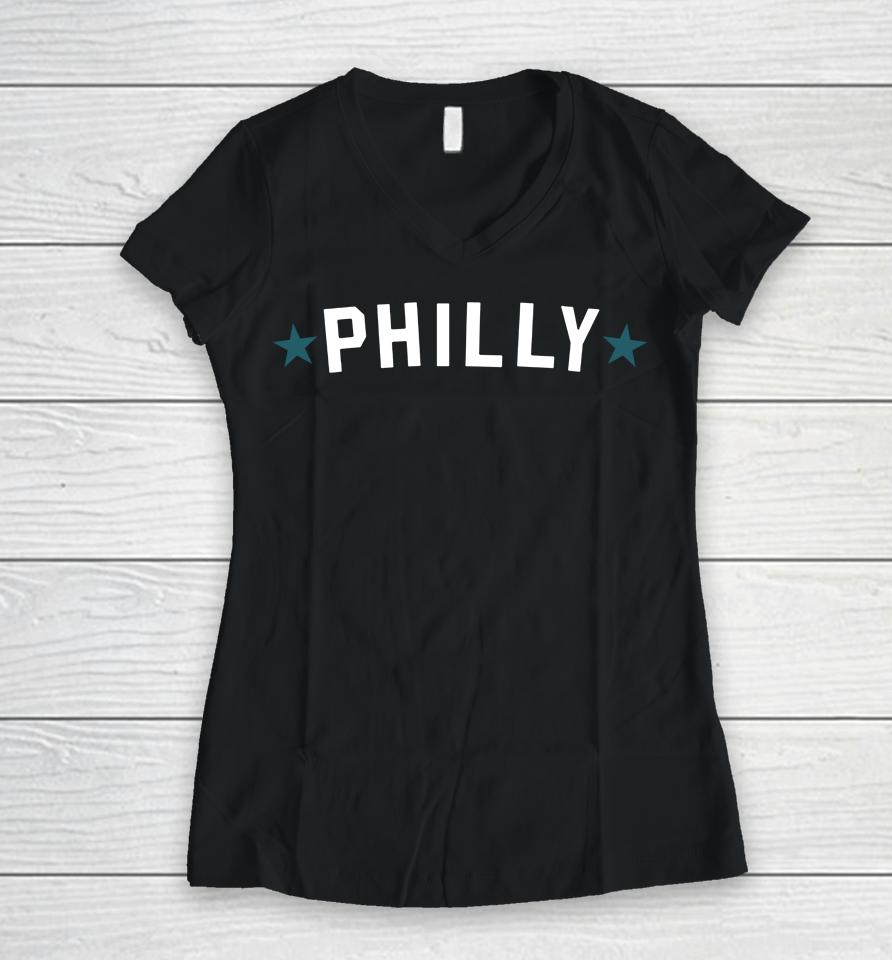 Nfl Phialadelphia Eagles Philly No One Likes Us Barstool Sports Women V-Neck T-Shirt