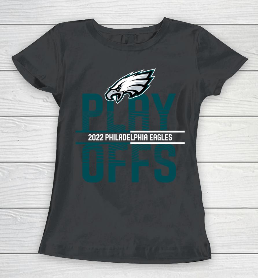 Nfl Philadelphia Eagles Anthracite 2022 Playoffs Iconic Women T-Shirt