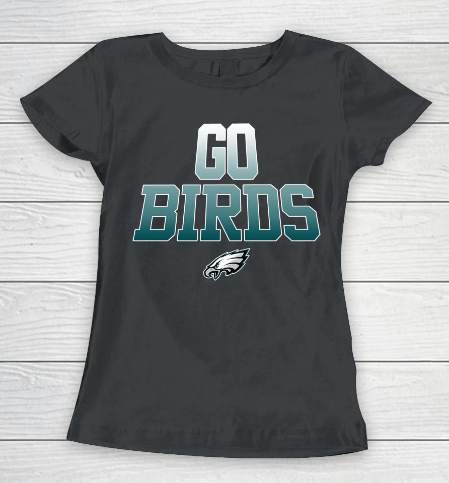 Nfl Philadelphia Eagles Fanatics Black Go Birds Statement Women T-Shirt