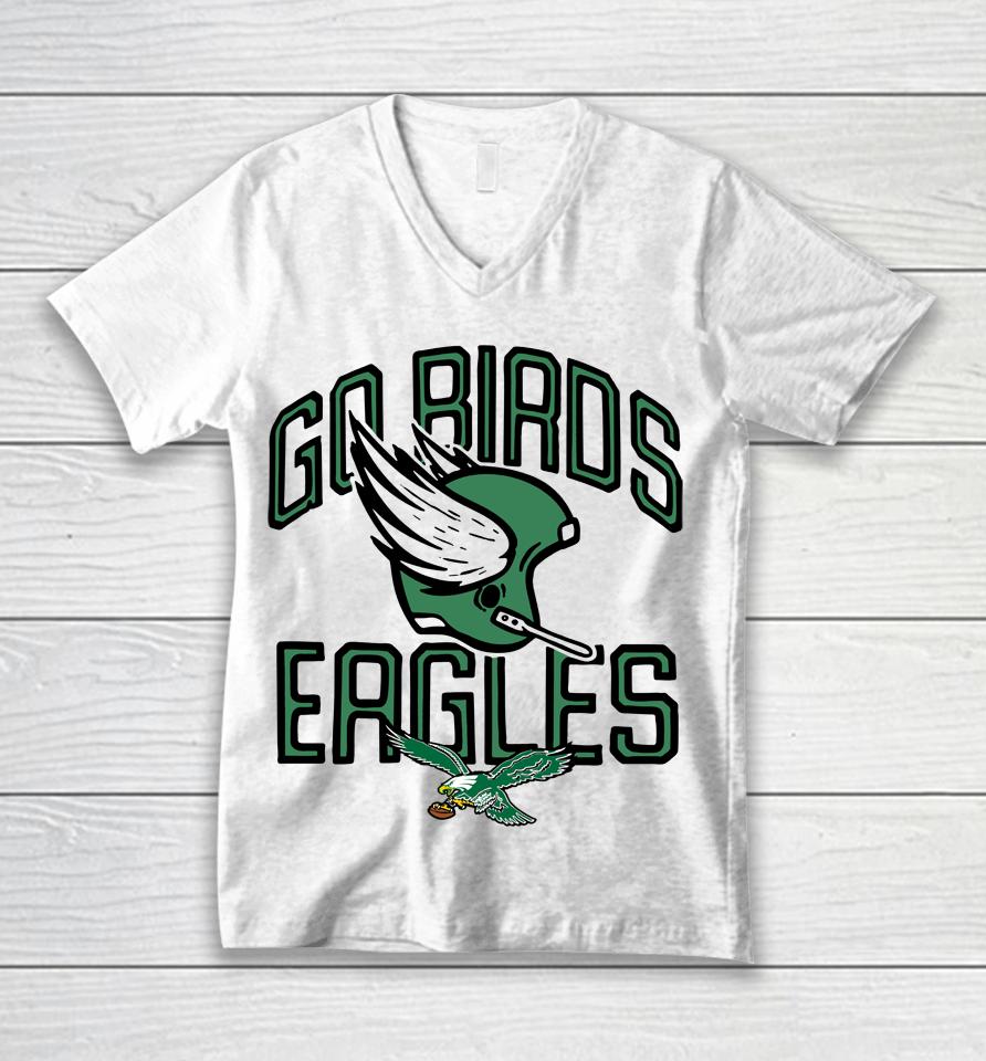 Nfl Philadelphia Eagles Go Birds Hetmet Unisex V-Neck T-Shirt