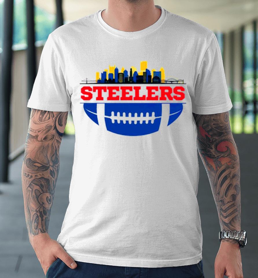 Nfl Pittsburgh Steelers Football Skyline Premium T-Shirt