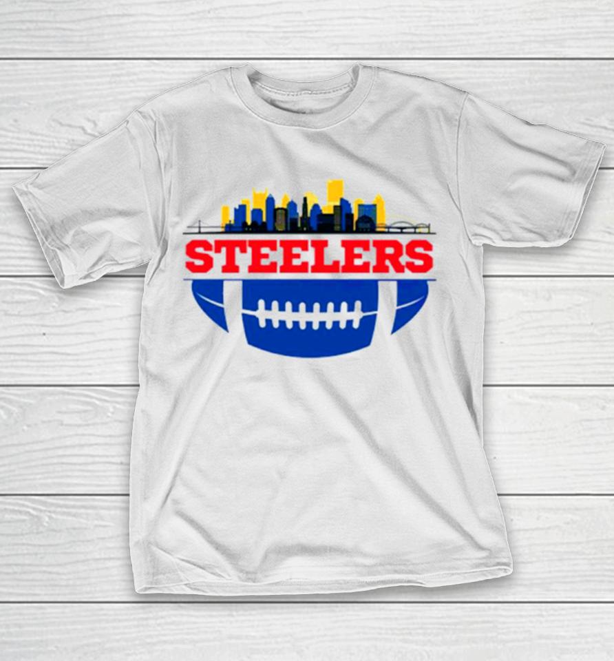 Nfl Pittsburgh Steelers Football Skyline T-Shirt