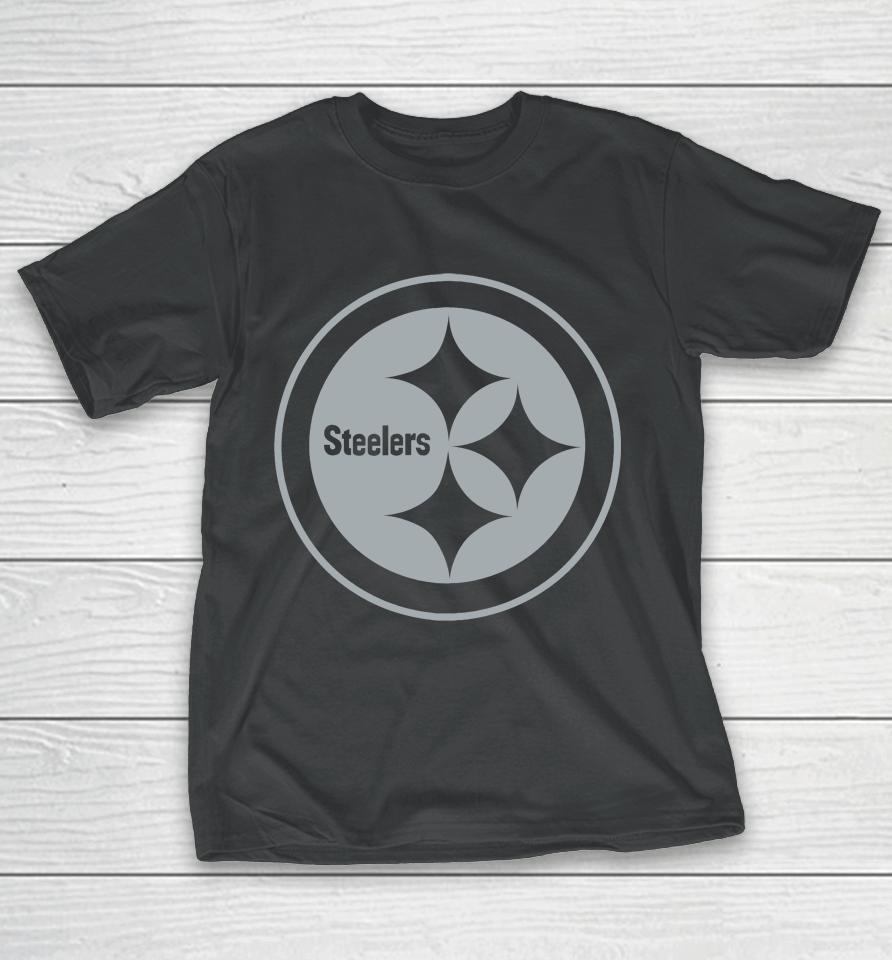Nfl Pittsburgh Steelers Rflctv Name And Logo T-Shirt