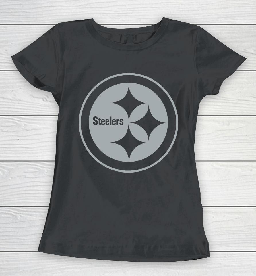 Nfl Pittsburgh Steelers Rflctv Name And Logo Women T-Shirt
