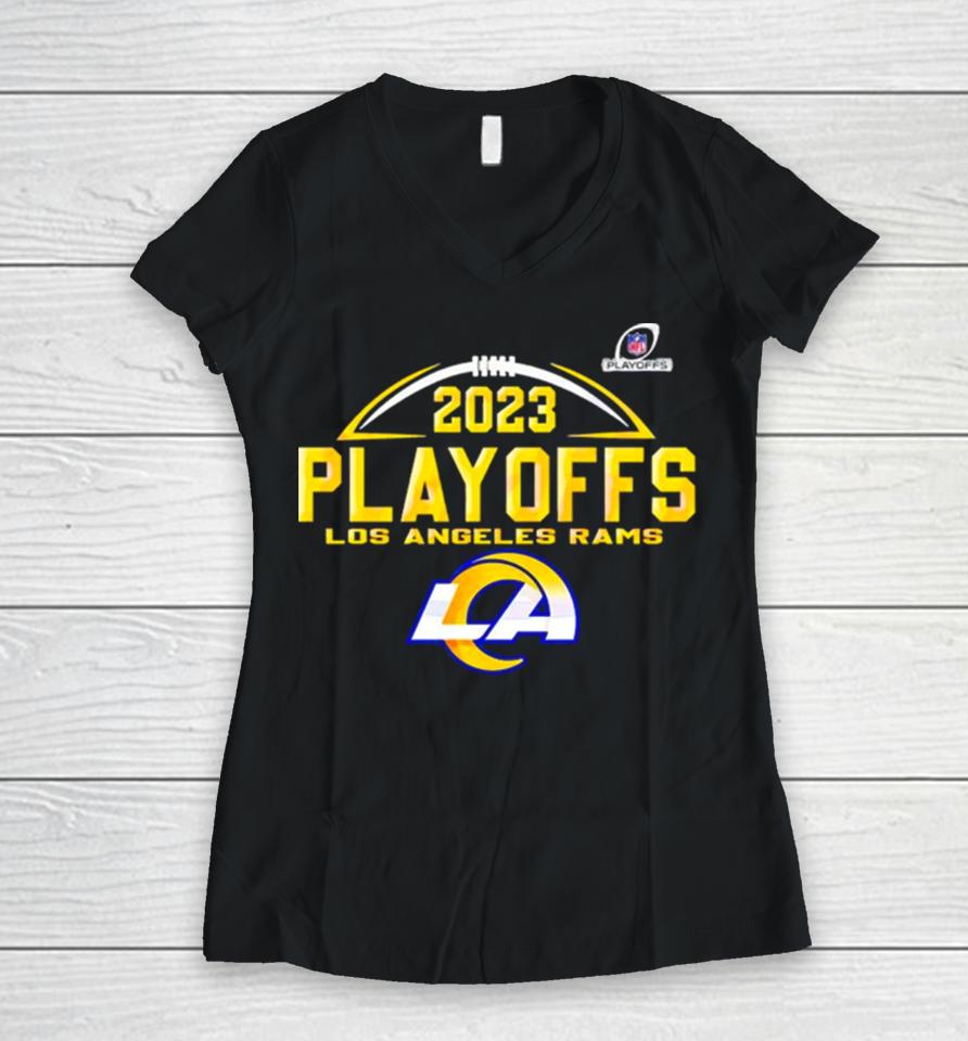 Nfl Playoffs Los Angeles Rams Women V-Neck T-Shirt