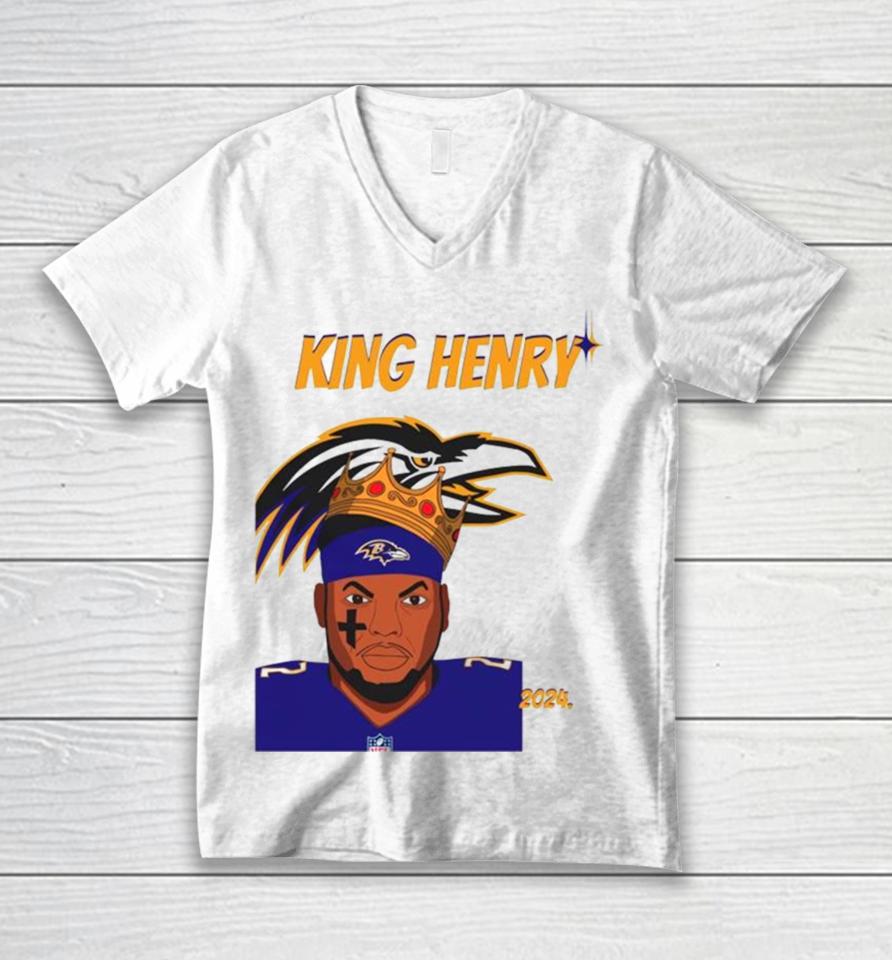 Nfl Ravens Football King Henry Baltimore Unisex V-Neck T-Shirt