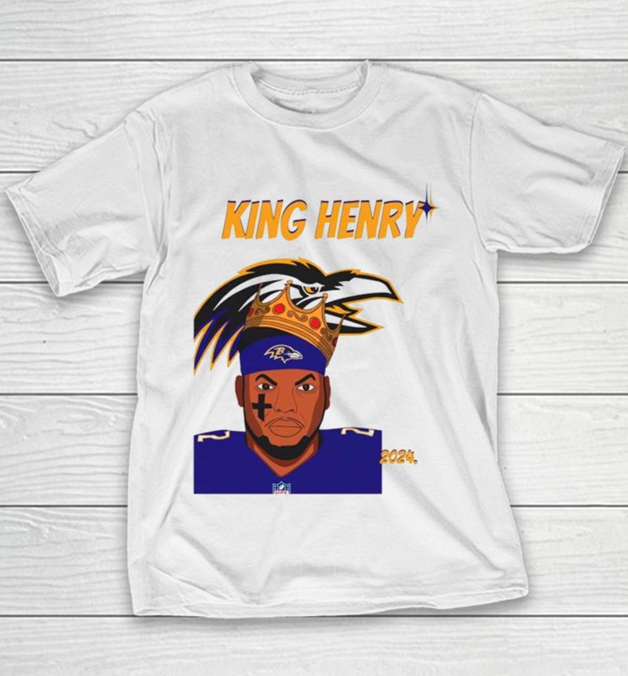 Nfl Ravens Football King Henry Baltimore Youth T-Shirt
