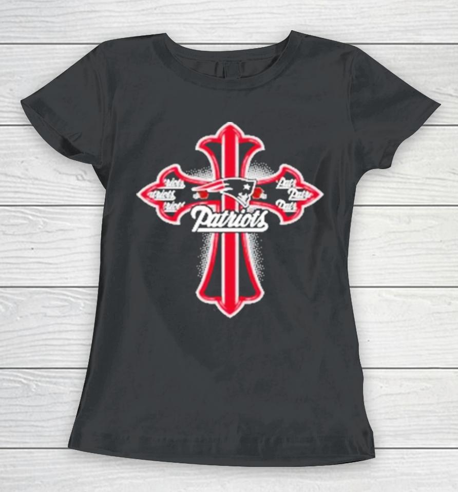 Nfl Red Crusader Cross New England Patriots 2024 Women T-Shirt