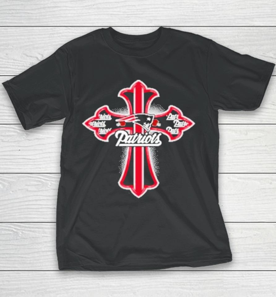 Nfl Red Crusader Cross New England Patriots 2024 Youth T-Shirt