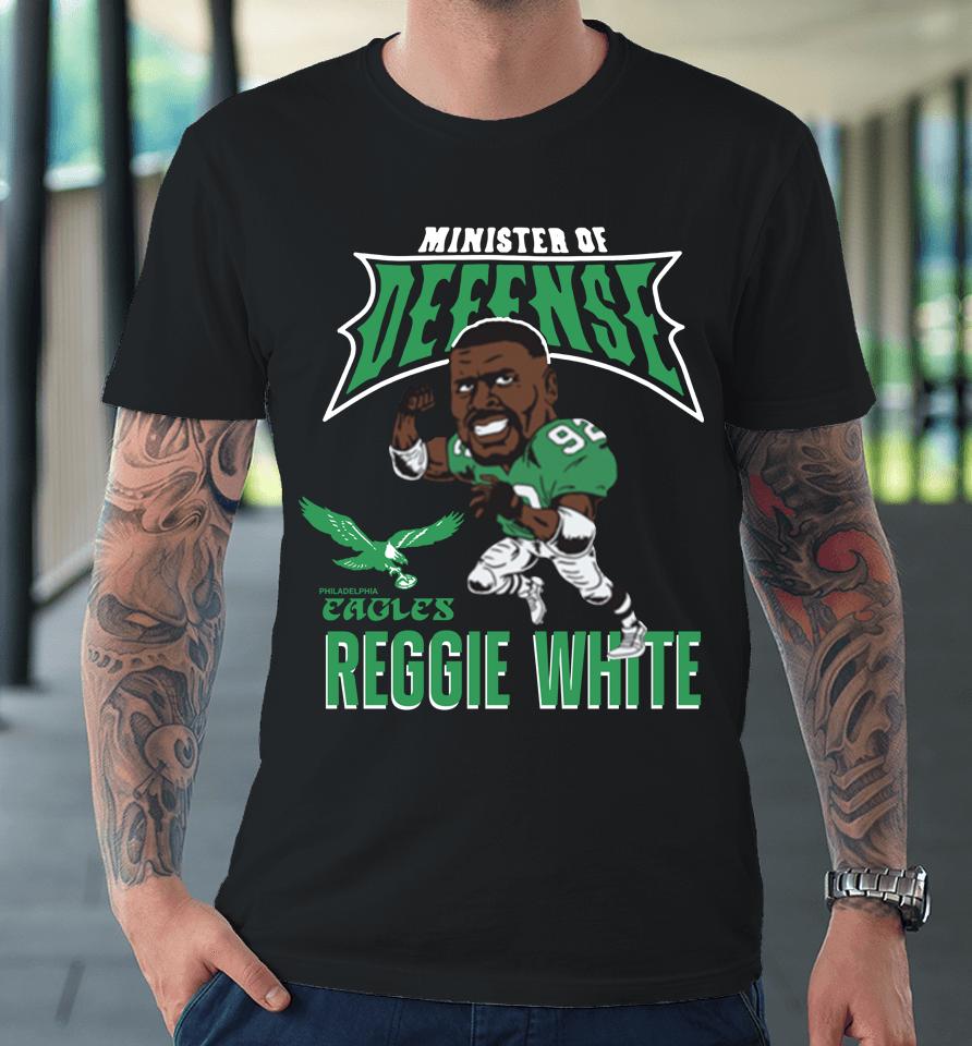 Nfl Reggie White Philadelphia Eagles Caricature Retired Tri-Blend Premium T-Shirt