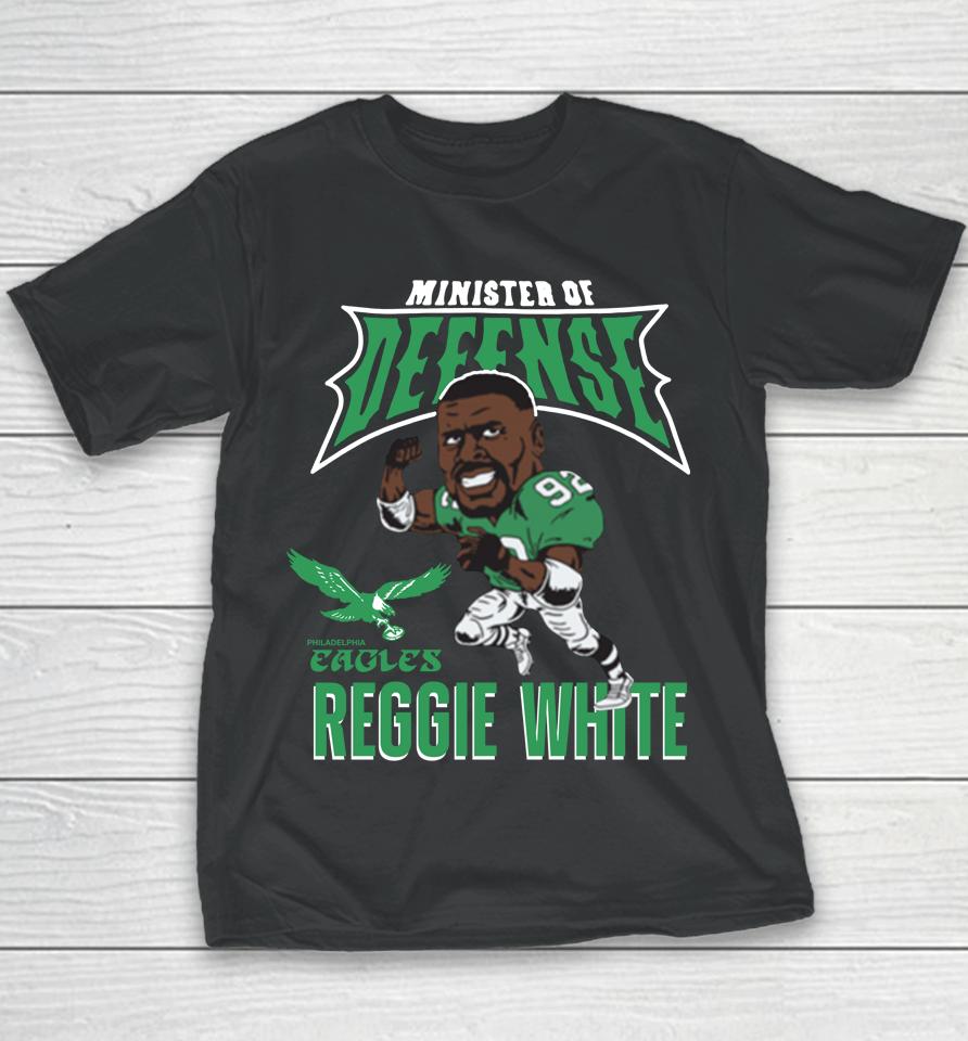 Nfl Reggie White Philadelphia Eagles Caricature Retired Tri-Blend Youth T-Shirt