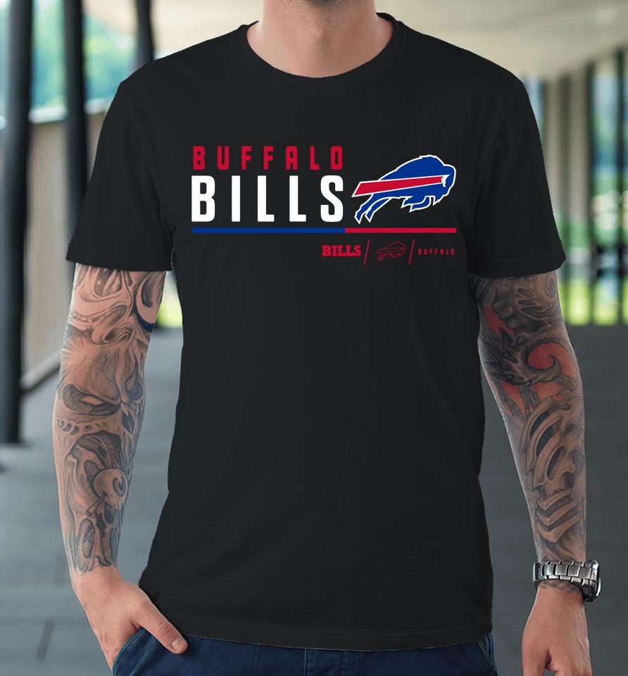 Nfl Shop 2022 Buffalo Bills Anthracite Prime Logo Split Premium T-Shirt
