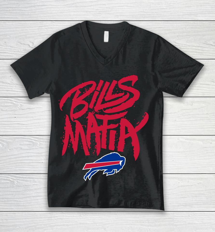 Nfl Shop Bills Mafia Iconic Hometown Graphic Navy Unisex V-Neck T-Shirt