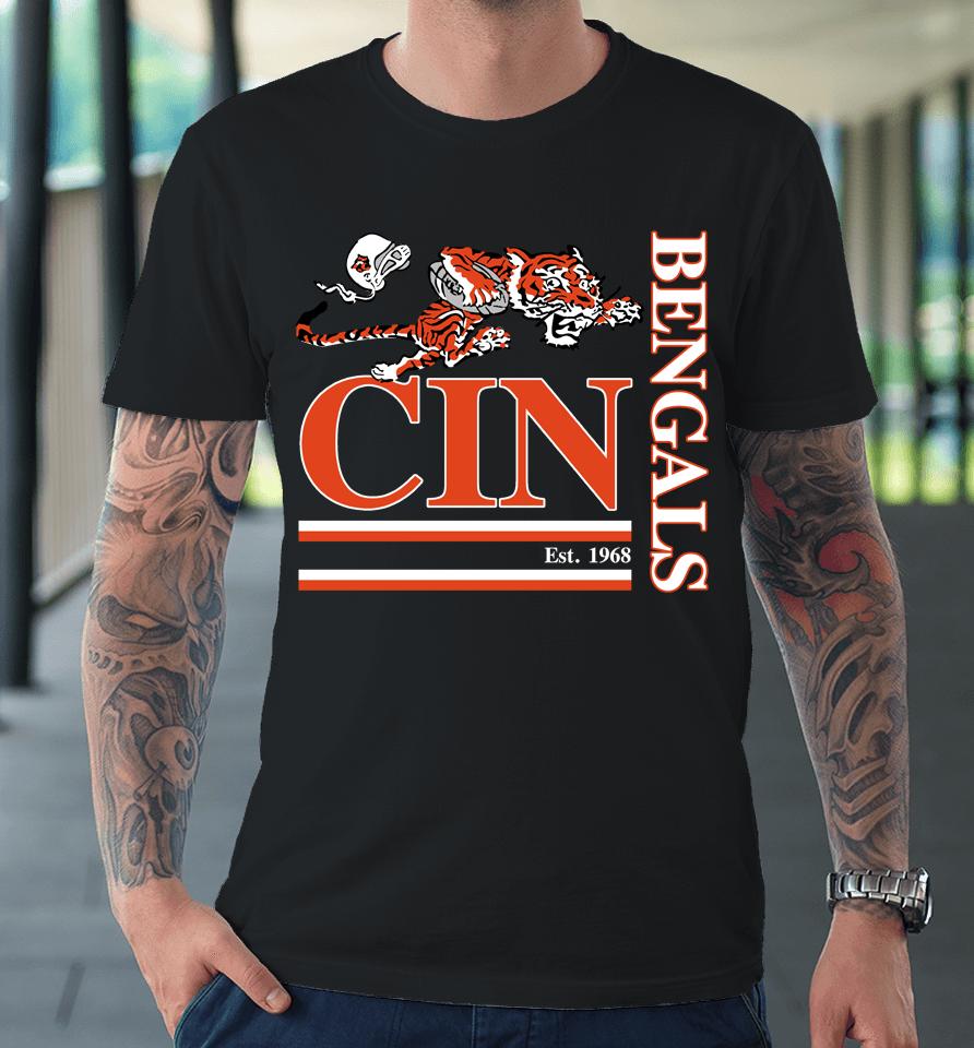 Nfl Shop Cincinnati Bengals Black Wordmark Logo Premium T-Shirt