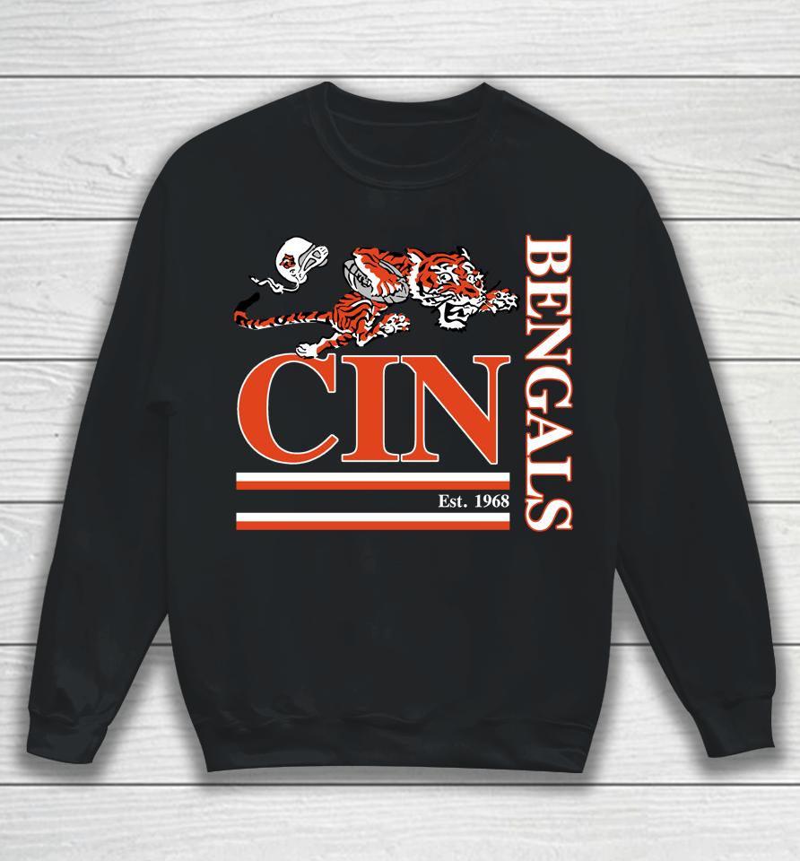 Nfl Shop Cincinnati Bengals Black Wordmark Logo Sweatshirt