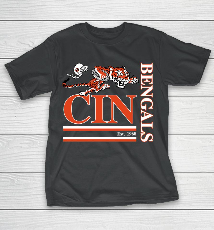 Nfl Shop Cincinnati Bengals Black Wordmark Logo T-Shirt