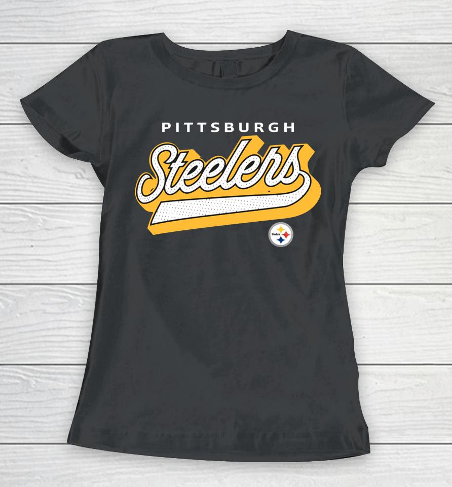Nfl Shop Fanatics Black Pittsburgh Steelers First Contact Women T-Shirt