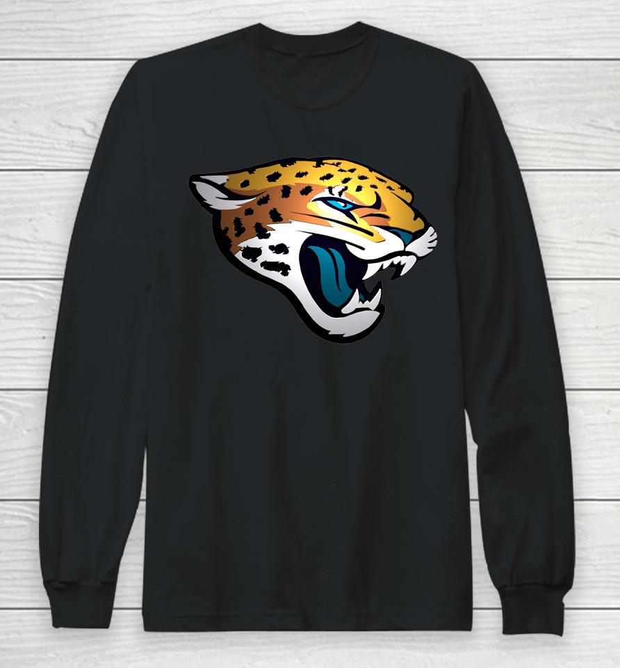 Nfl Shop Men's Jacksonville Jaguars Black Big And Tall Primary Team Logo 2022 Long Sleeve T-Shirt