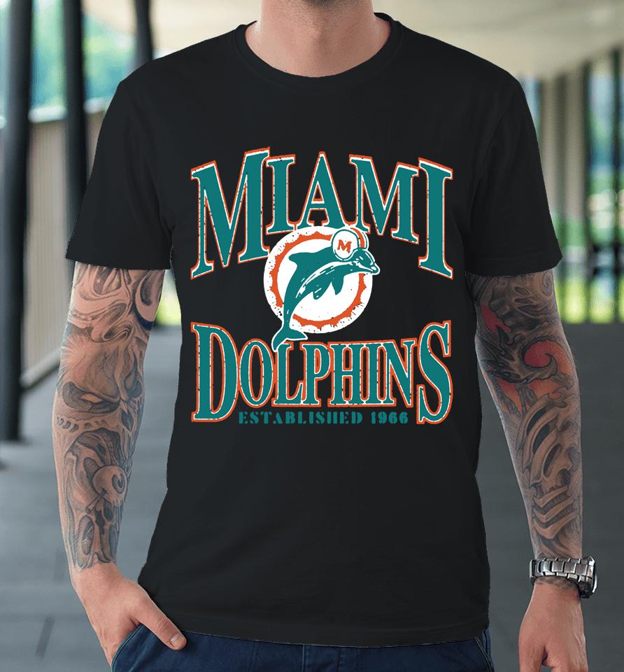 Nfl Shop Men's Miami Dolphins Playability Logo Est 1966 Premium T-Shirt