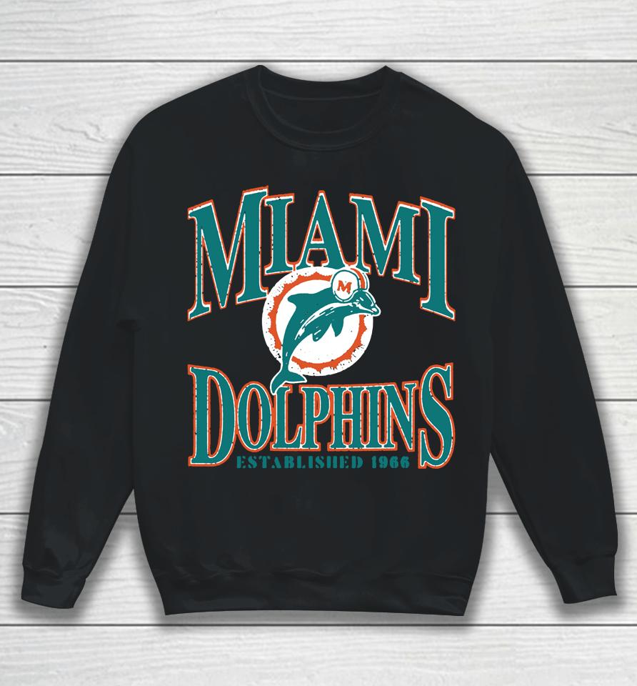 Nfl Shop Men's Miami Dolphins Playability Logo Est 1966 Sweatshirt