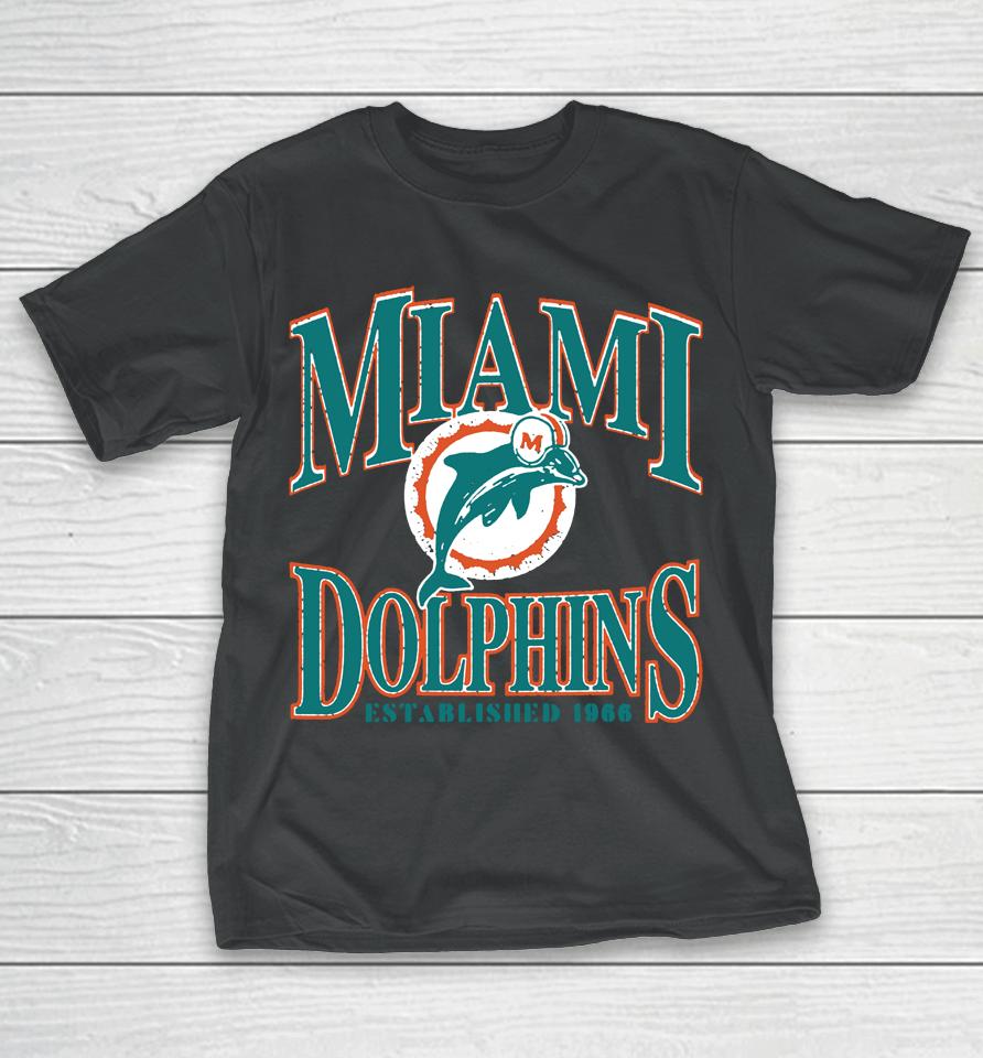 Nfl Shop Men's Miami Dolphins Playability Logo Est 1966 T-Shirt