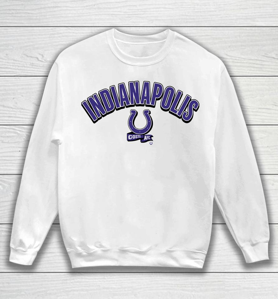 Nfl Shop New Era White Indianapolis Colts Sideline Chrome Sweatshirt
