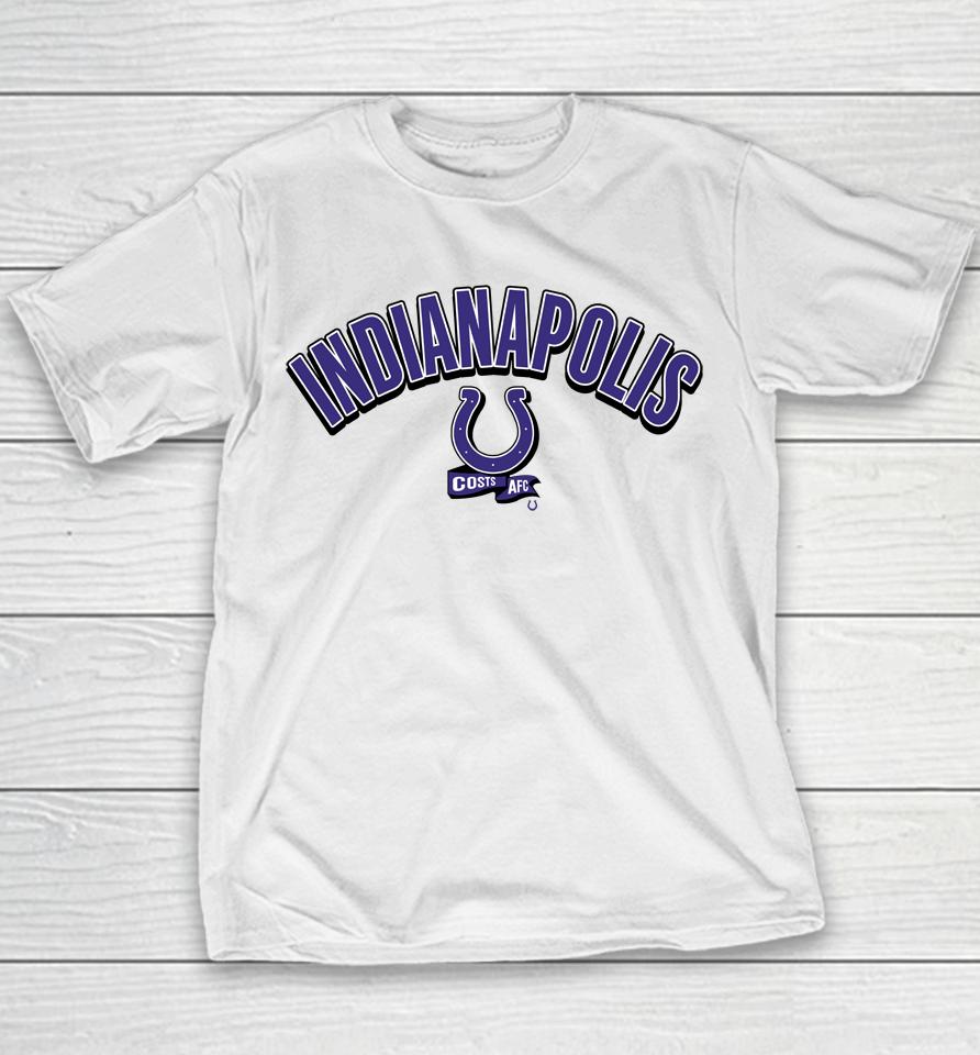 Nfl Shop New Era White Indianapolis Colts Sideline Chrome Youth T-Shirt