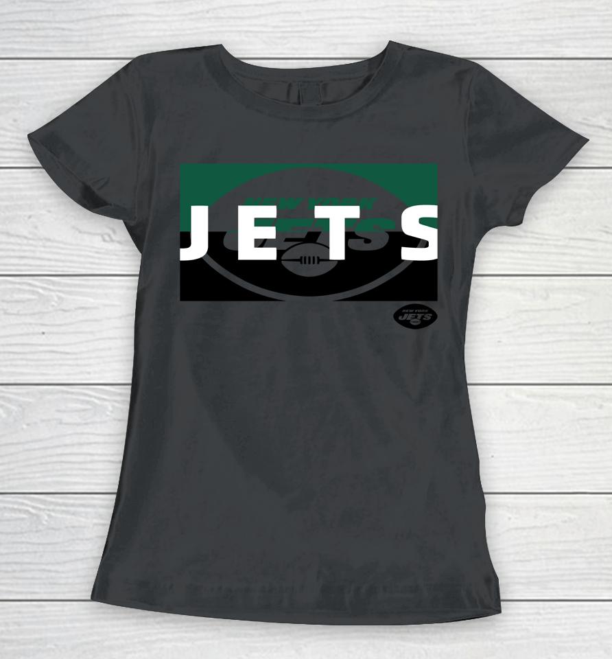 Nfl Shop New York Jets Square Off Grey Women T-Shirt