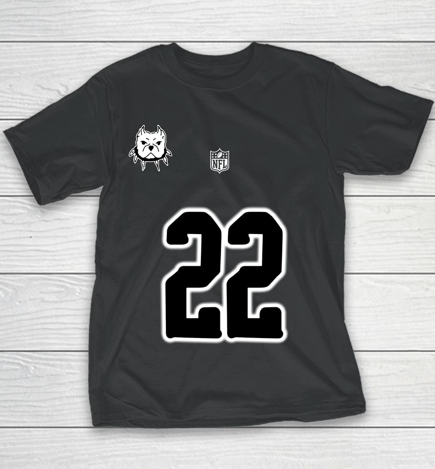 Nfl Shop Por La Cultura Merch New Mitchell And Ness Nfl X Chito Shield Gear 2022 Youth T-Shirt