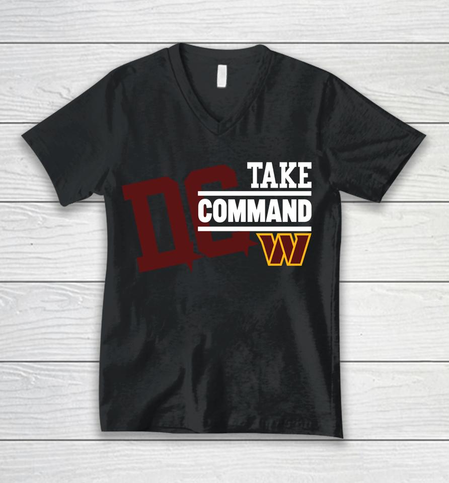 Nfl Shop Washington Commanders Take Command Unisex V-Neck T-Shirt
