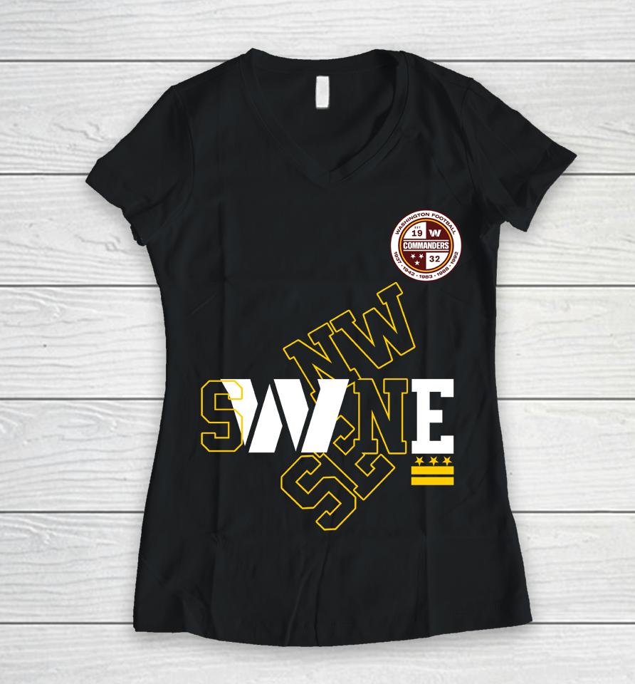 Nfl Shop Washington Commanders We Are Dc Women V-Neck T-Shirt