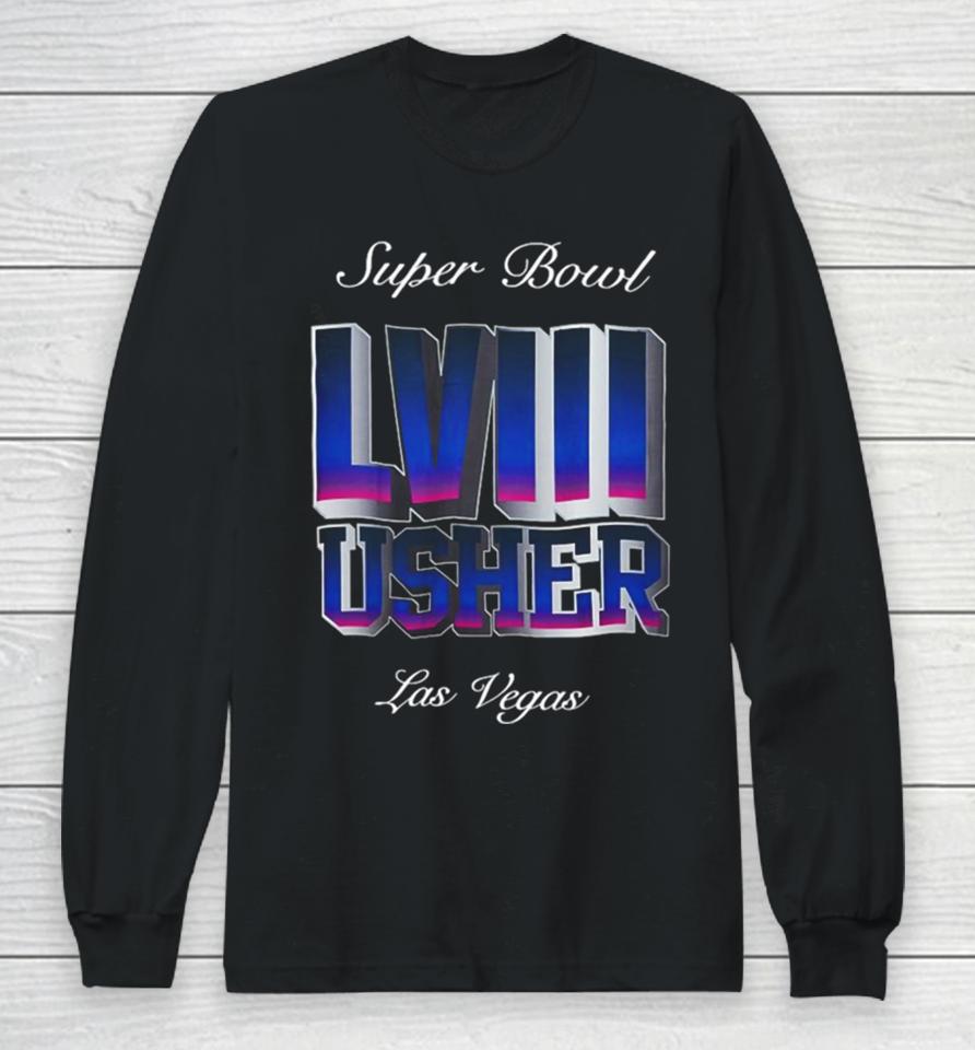 Nfl Super Bowl Lviii X Usher 2024 Long Sleeve T-Shirt