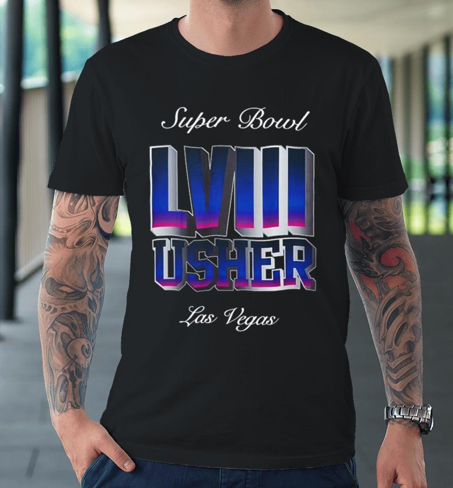 Nfl Super Bowl Lviii X Usher 2024 Premium T-Shirt