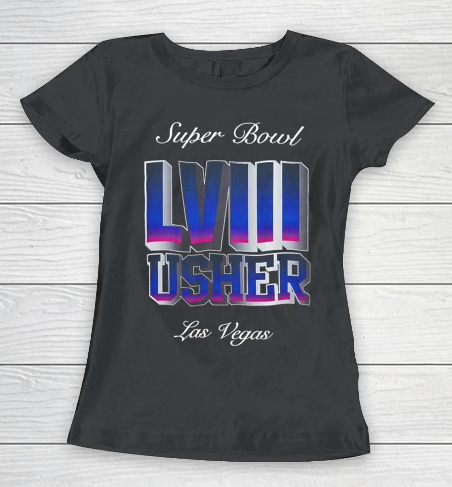 Nfl Super Bowl Lviii X Usher 2024 Women T-Shirt