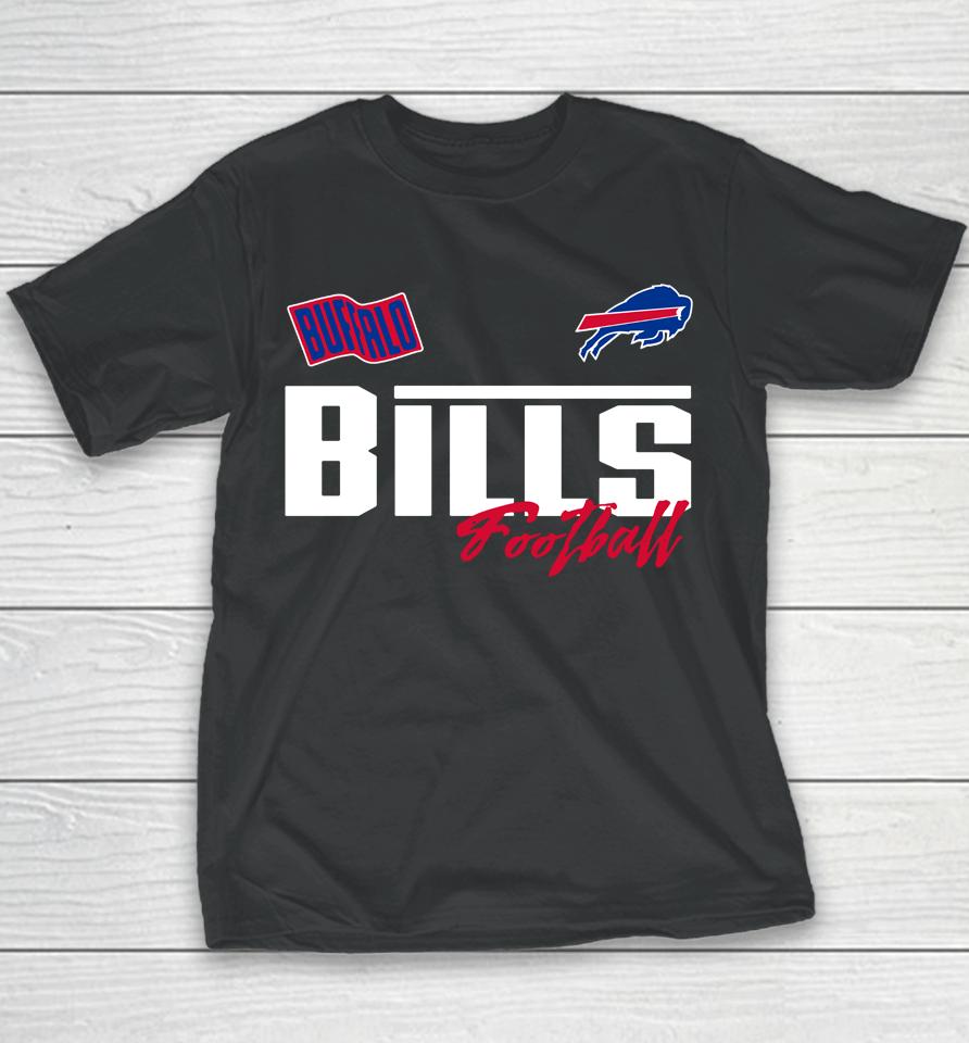 Nfl Team Apparel Buffalo Bills Race Time Royal Youth T-Shirt