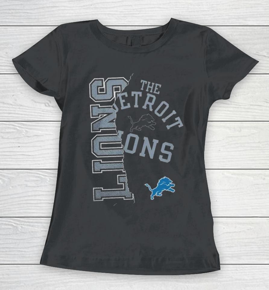 Nfl Team Apparel Detroit Lions Tear Up Women T-Shirt