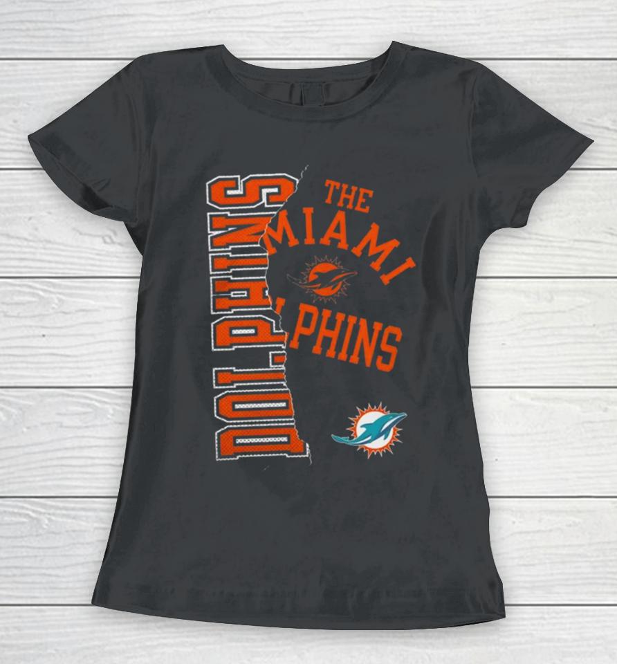Nfl Team Apparel Miami Dolphins Tear Up Women T-Shirt