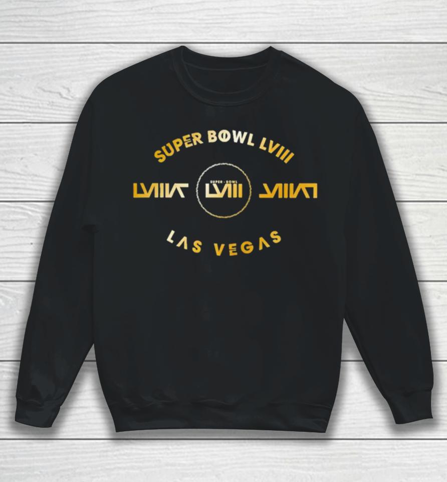 Nfl Team Apparel Super Bowl Lviii Luxury Black Tee Sweatshirt
