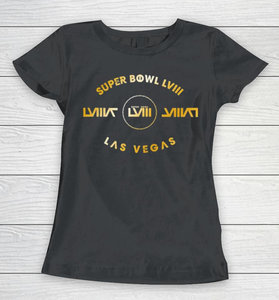 Nfl Team Apparel Super Bowl Lviii Luxury Black Tee Women T-Shirt