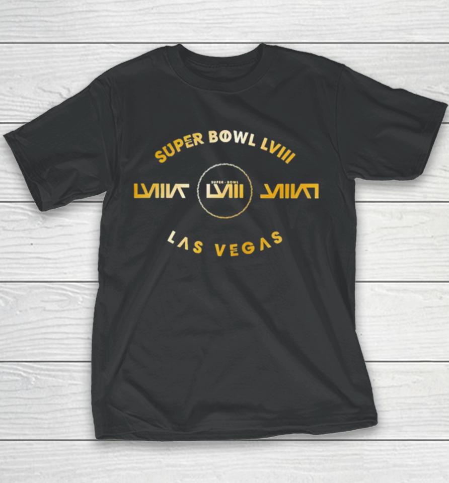 Nfl Team Apparel Super Bowl Lviii Luxury Black Tee Youth T-Shirt