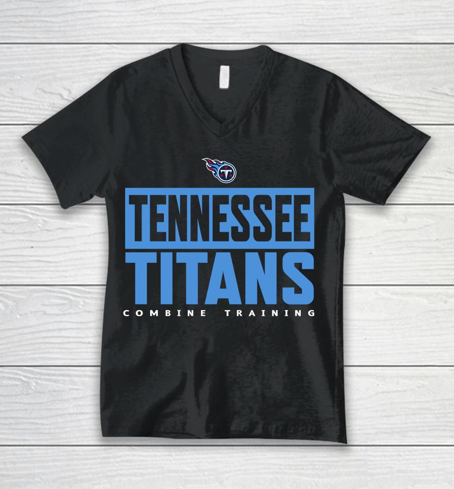 Nfl Tennessee Titans New Era Combine Training Unisex V-Neck T-Shirt
