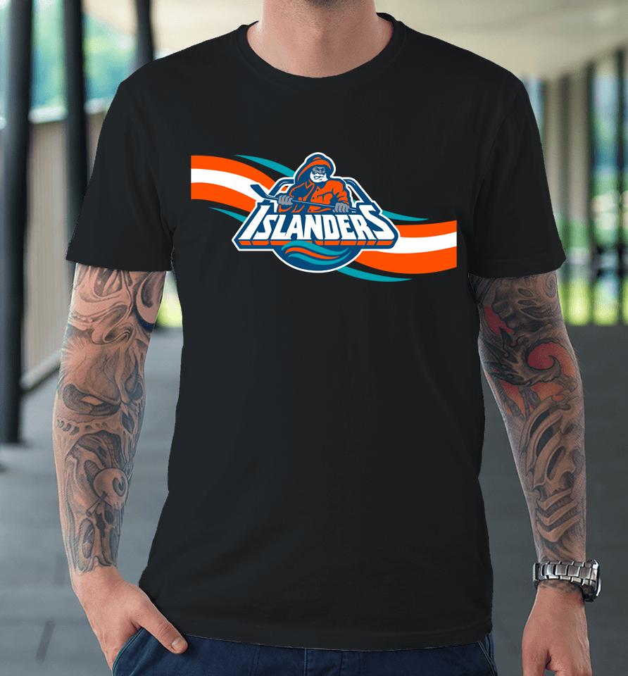 Nhl 2022 New York Islanders Navy Team Jersey Inspired Premium T-Shirt