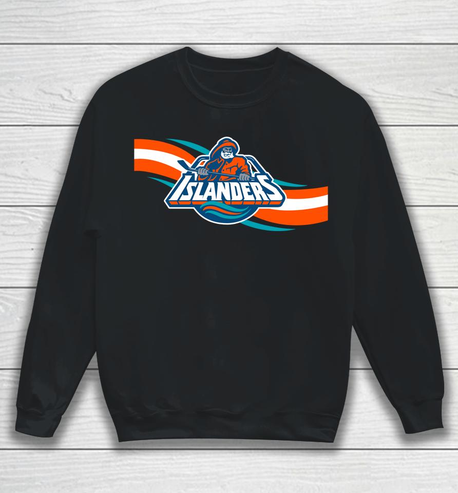 Nhl 2022 New York Islanders Navy Team Jersey Inspired Sweatshirt