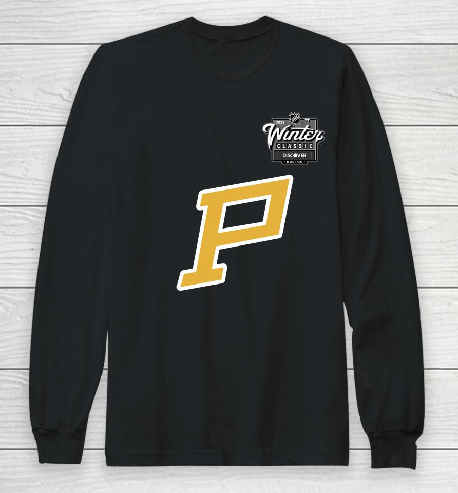 Nhl 2023 Winter Classic Bonton Pittsburgh Penguins Logo Long Sleeve T-Shirt