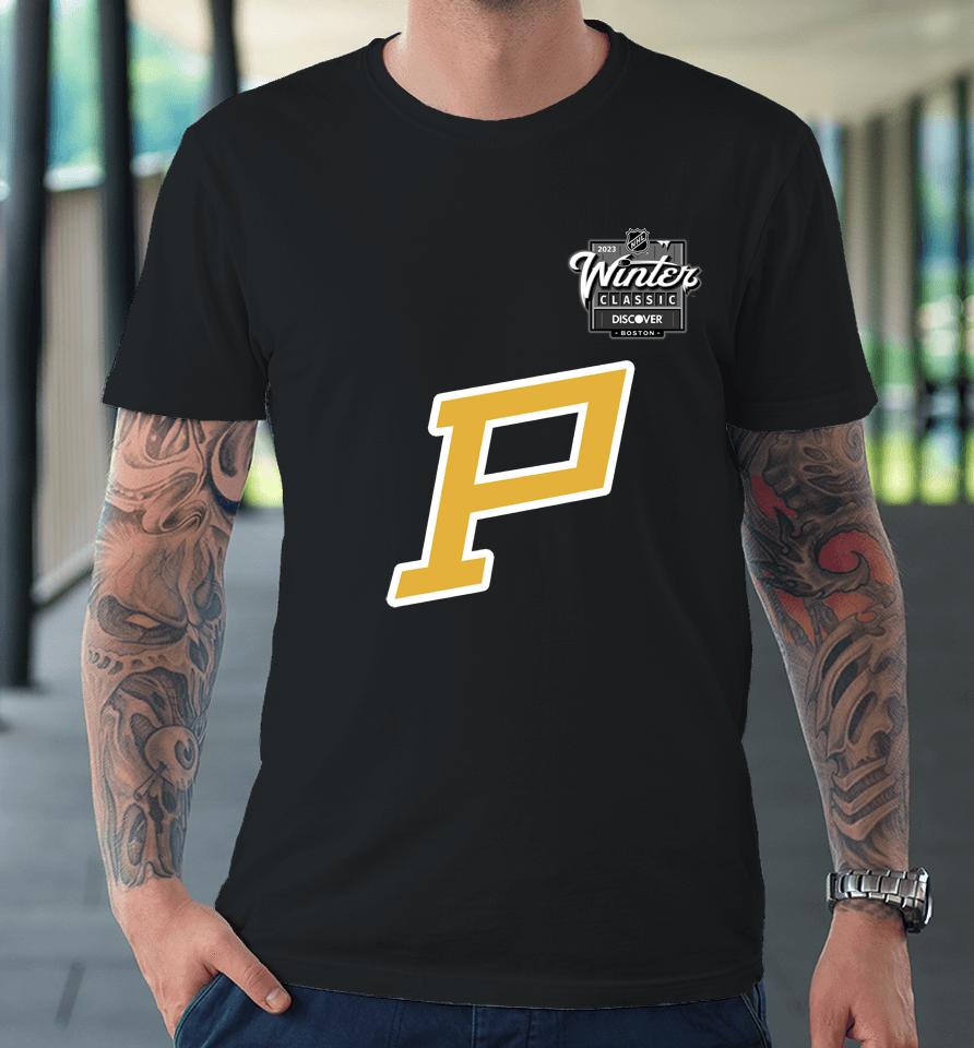 Nhl 2023 Winter Classic Bonton Pittsburgh Penguins Logo Premium T-Shirt