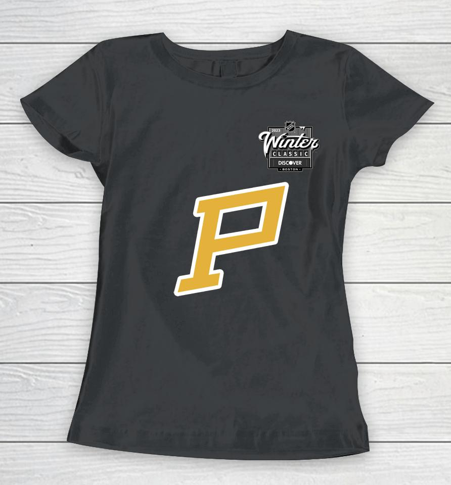 Nhl 2023 Winter Classic Bonton Pittsburgh Penguins Logo Women T-Shirt
