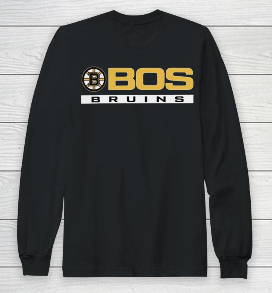 Nhl Boston Bruins Logo Grey Tri Blend Long Sleeve T-Shirt