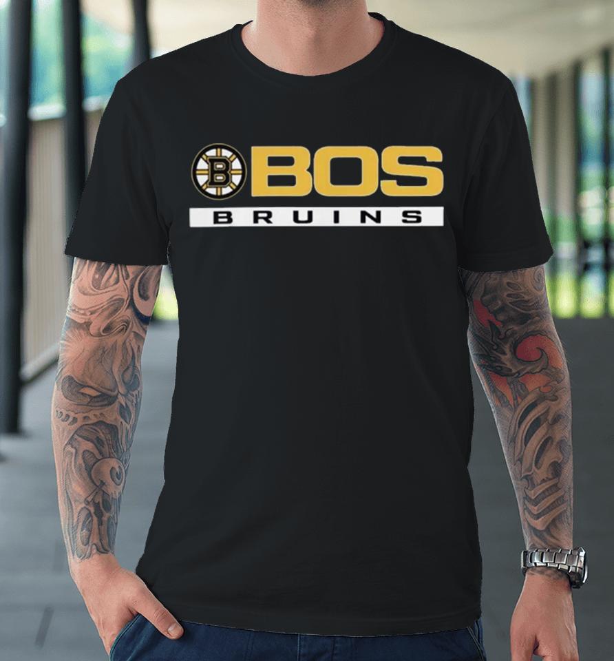 Nhl Boston Bruins Logo Grey Tri Blend Premium T-Shirt