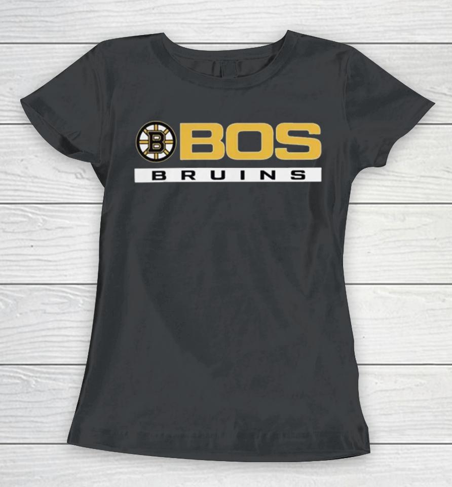 Nhl Boston Bruins Logo Grey Tri Blend Women T-Shirt